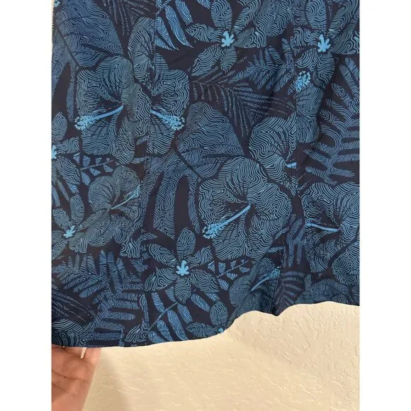 Y Ripskirt Blue Hawaiian Maui Moonlight Wrap Beach Tropical Mini Skirt - Picture 5 of 10